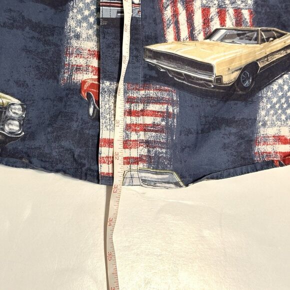 Clearwater Outfitters Shirt Mens 2XL Muscle Cars USA Challenger Malibu GTO Flags - Picture 6 of 8